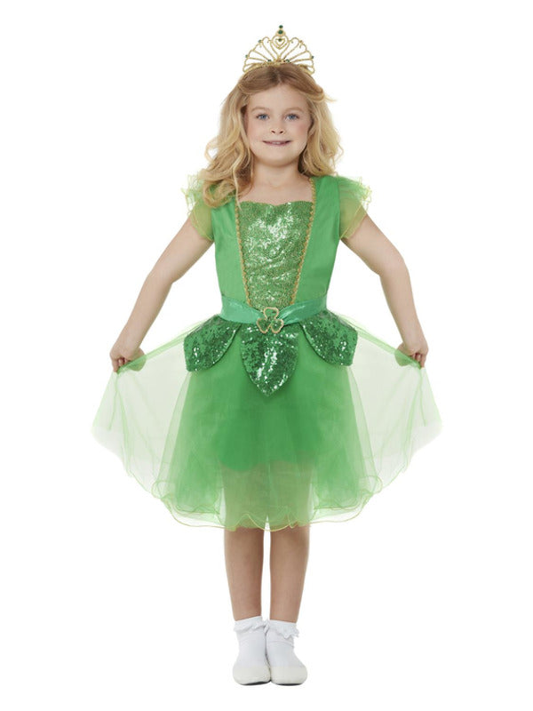Kids Deluxe St Patricks Day Glitter Fairy Costume