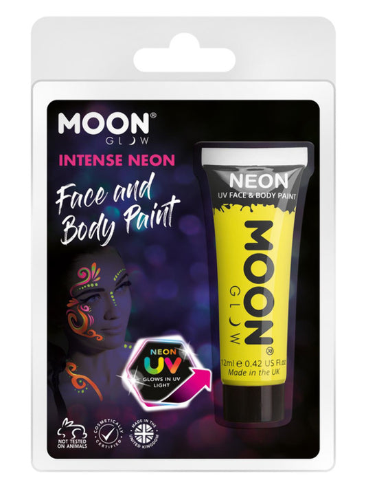 Adult Moon Glow Intense Neon UV Face Paint Intense Yell