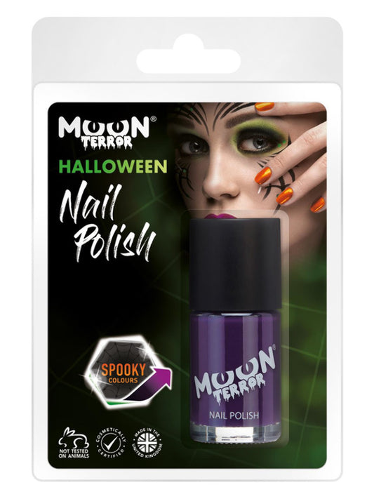 Adult Moon Terror Halloween Nail Polish Purple (2)