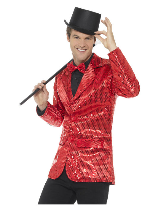 Sequin Jacket Mens Red