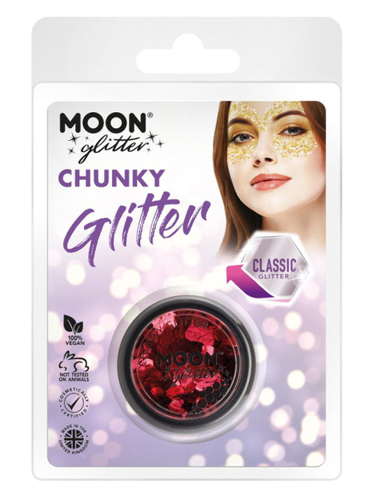 Adult Moon Glitter Classic Chunky Glitter Red (2)