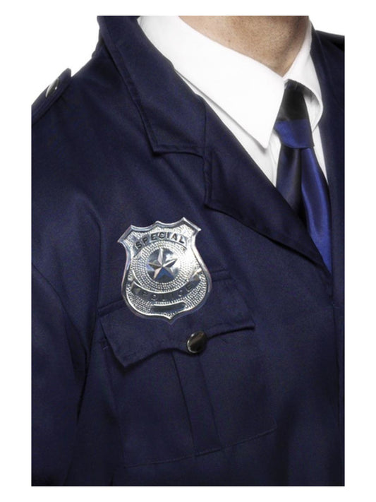 Metal Police Badge Silver