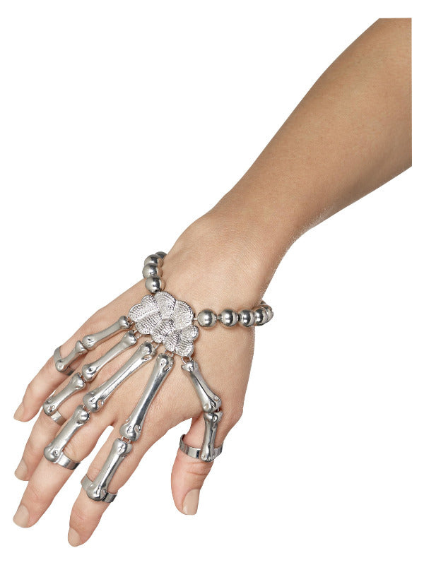 Skeleton Hand Bracelet Silver