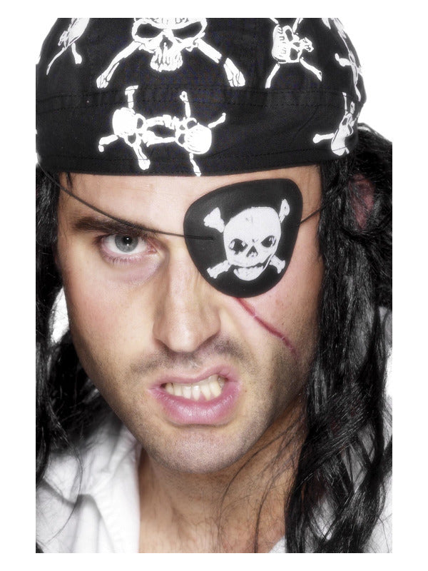 Pirate Eyepatch Black  White