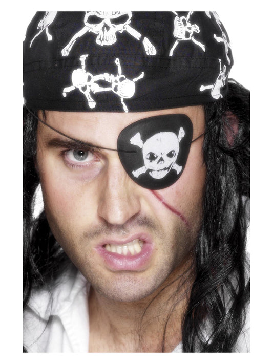Pirate Eyepatch Black  White