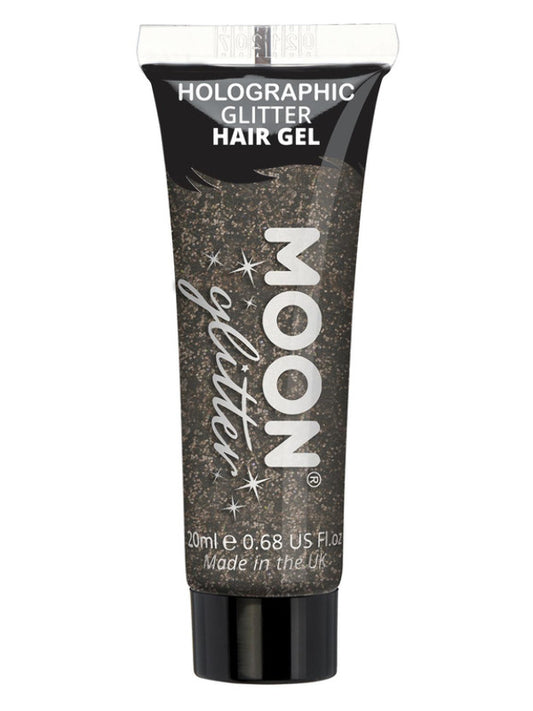 Moon Glitter Holographic Glitter Hair Gel Black