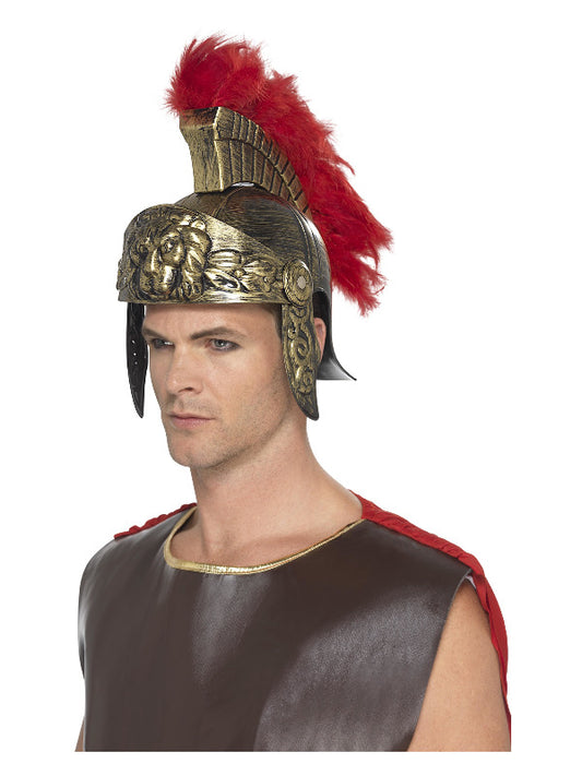 Roman Spartan Helmet Gold  Red