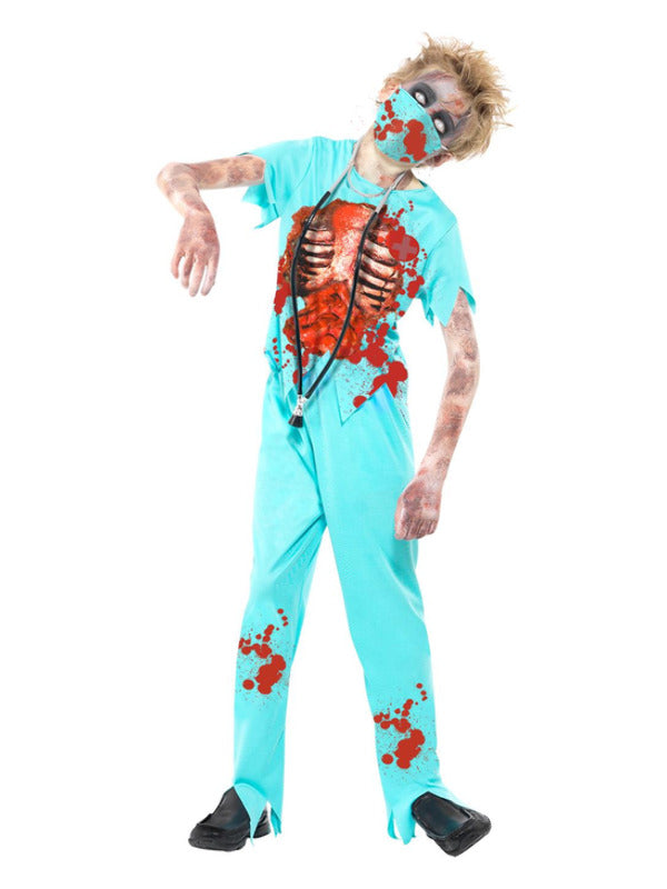 Kids Zombie Surgeon Costume Blue
