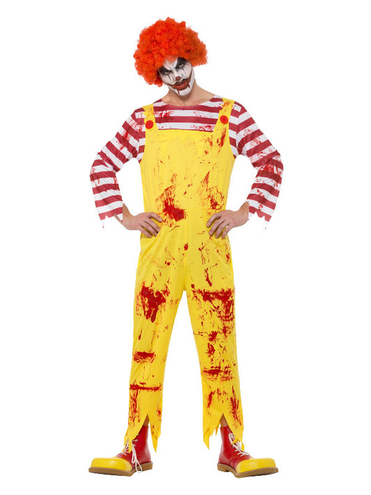 Kreepy Killer Clown Costume Yellow  Red