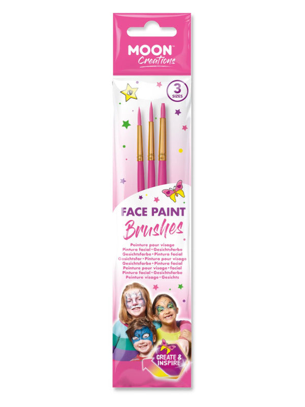 Moon Creations Face Paint Brushes Pink