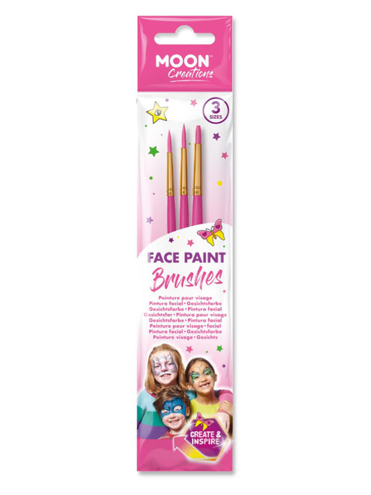 Moon Creations Face Paint Brushes Pink