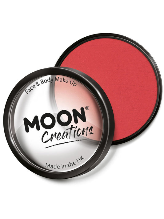 Adult Moon Creations Pro Face Paint Cake Pot Bright Red