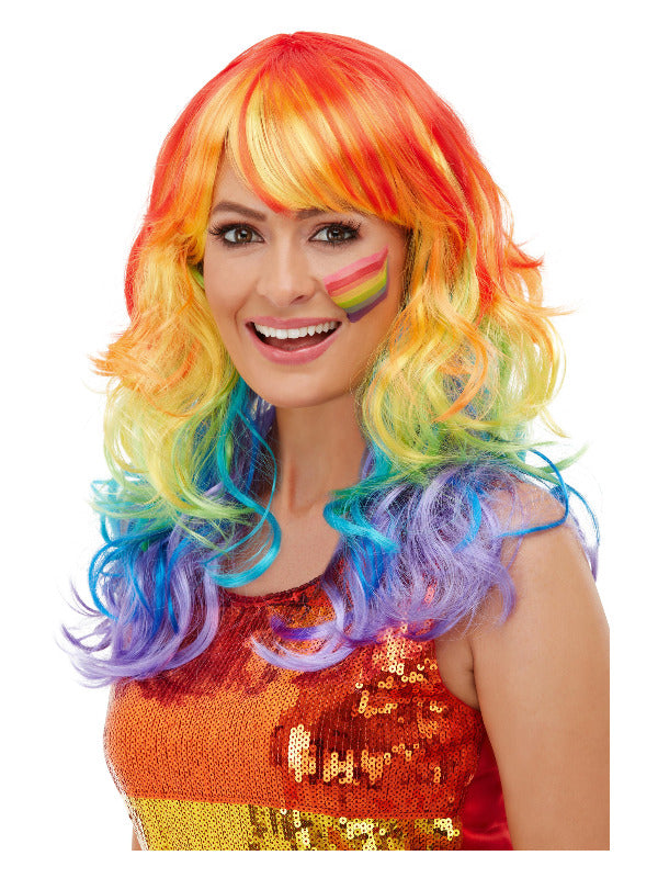 Rainbow Glam Wig MultiColoured
