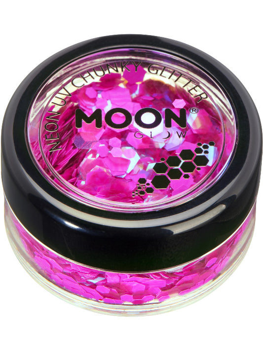 Moon Glow  Neon UV Chunky Glitter Magenta