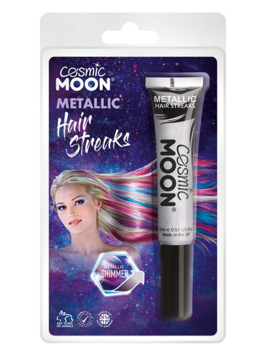 Adult Cosmic Moon Metallic Hair Streaks Silver (2)