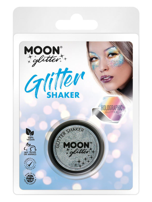 Moon Glitter Holographic Glitter Shakers Silver