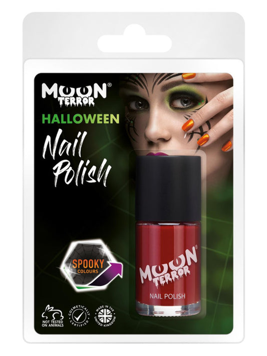 Adult Moon Terror Halloween Nail Polish Red (2)