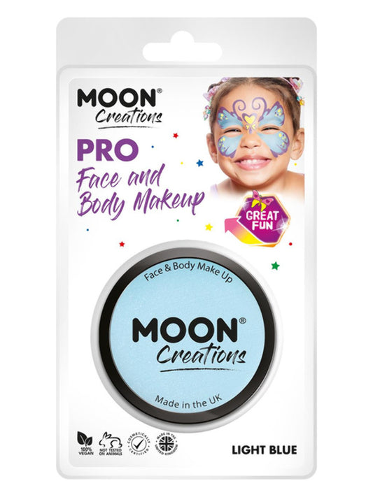 Adult Moon Creations Pro Face Paint Cake Pot Light Blue (2)