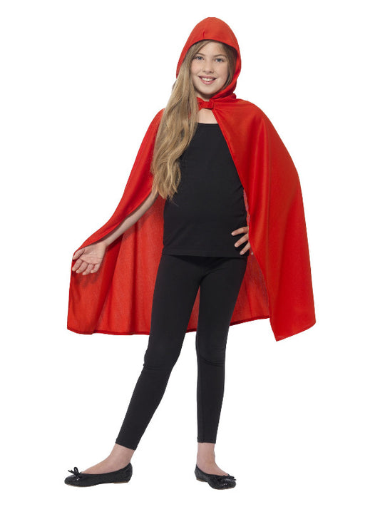 Kids Hooded Cape Red