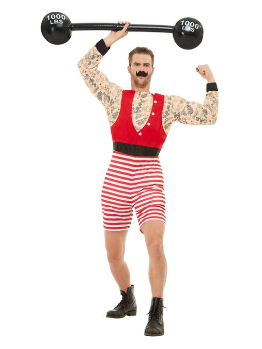 Deluxe Strongman Costume Red  White