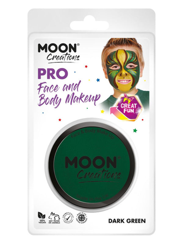 Adult Moon Creations Pro Face Paint Cake Pot Dark Green (2)
