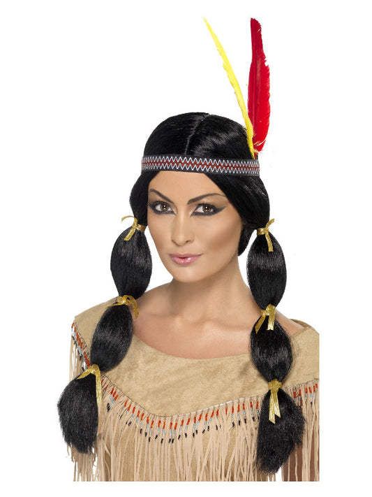 Adult Native American Inspired Wig Black (2)