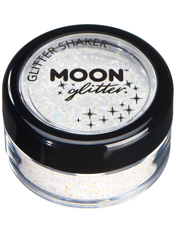 Adult Moon Glitter Pastel Glitter Shakers White