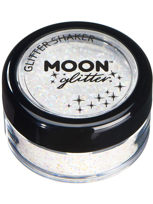 Adult Moon Glitter Pastel Glitter Shakers White