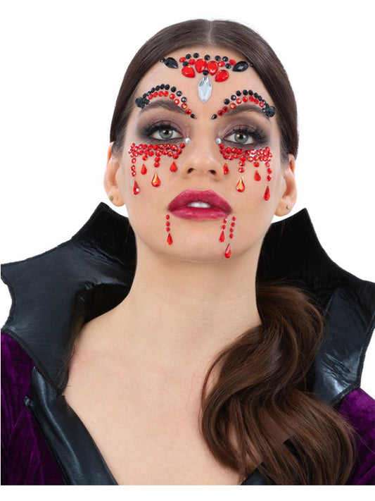 Smiffys MakeUp FX Vampiress Face Jewels