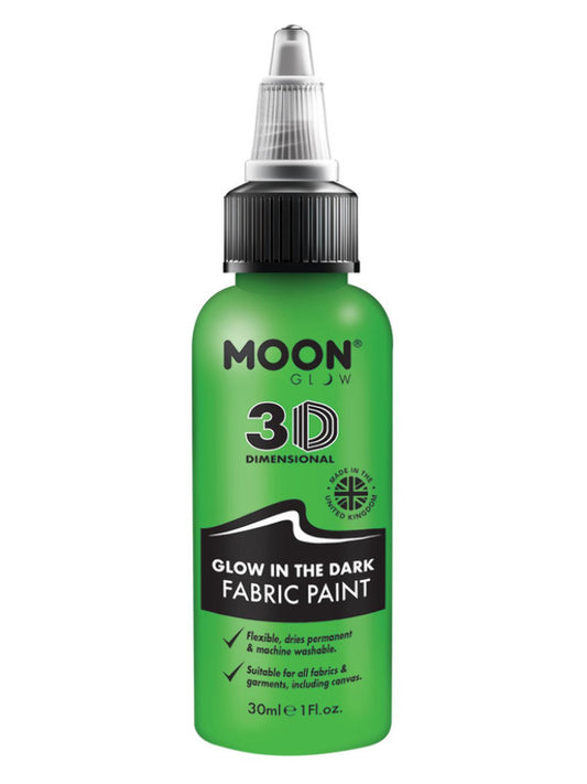Adult Moon Glow  Glow in the Dark Fabric Paint Green