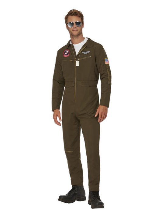 Top Gun Maverick Mens Aviator Costume Green