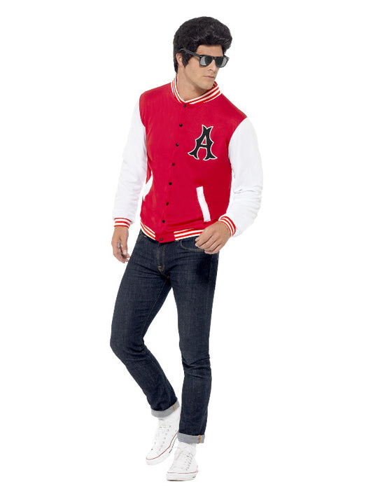 50s College Jock Letterman Jacket Red