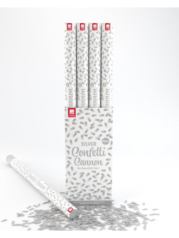 80cm Confetti Cannon Silver DB of 12