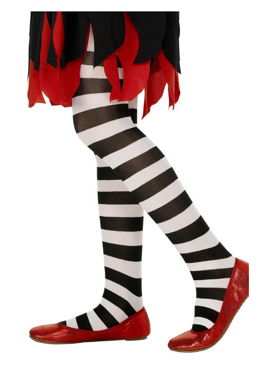 Kids Tights Black  White