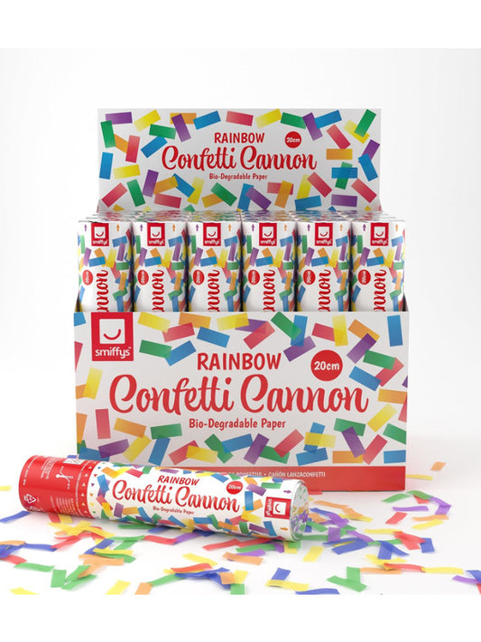 20cm Party Time Confetti Cannon Rainbow DB of 24