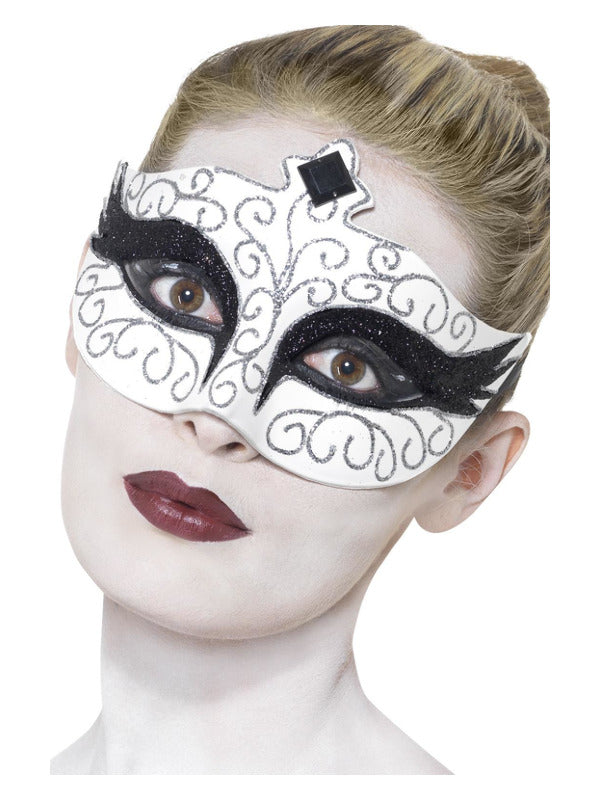Gothic Swan Eyemask White