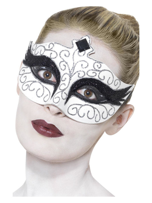 Gothic Swan Eyemask White