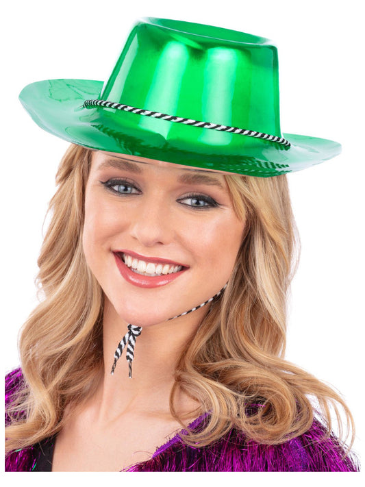 Green Metallic Cowboy Hat