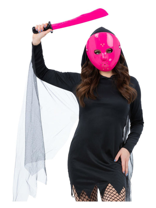 Pink Hockey Mask  Machete Kit