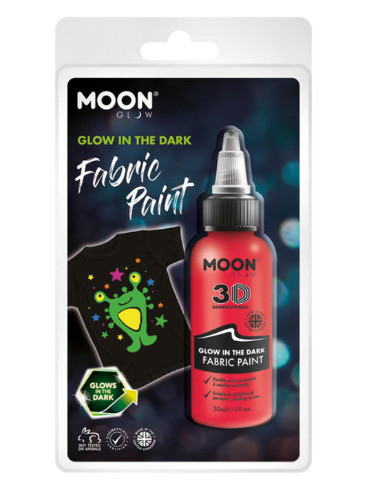 Adult Moon Glow  Glow in the Dark Fabric Paint Red (2)