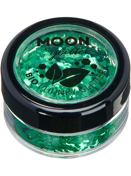 Adult Moon Glitter Bio Chunky Glitter Green