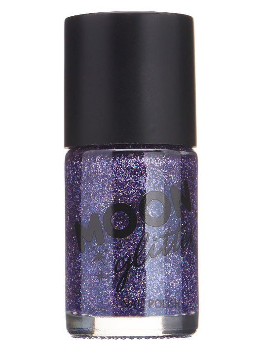 Adult Moon Glitter Holographic Nail Polish Purple