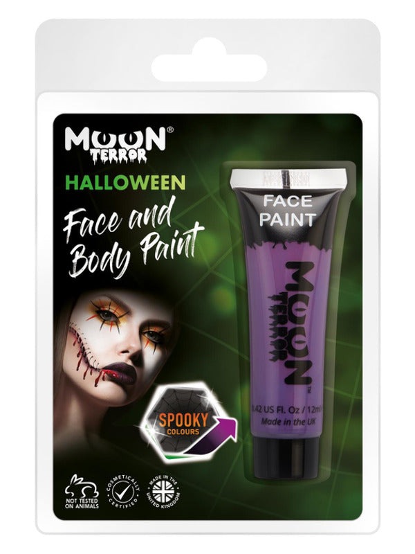 Adult Moon Terror Halloween Face  Body Paint Purple (2)