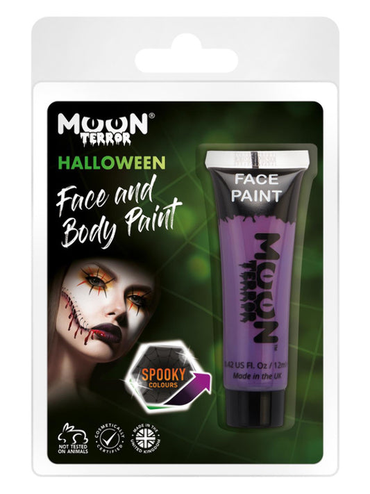 Adult Moon Terror Halloween Face  Body Paint Purple (2)
