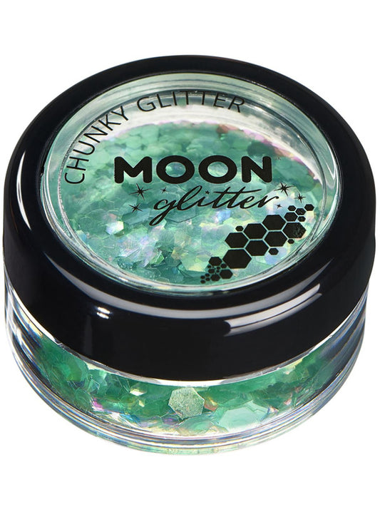 Moon Glitter Iridescent Chunky Glitter Green