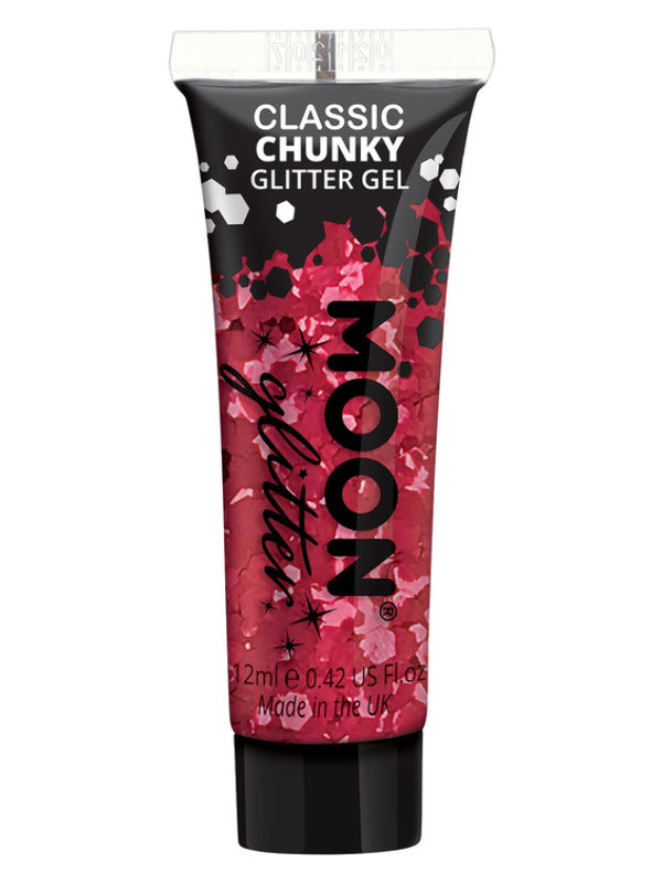 Moon Glitter Classic Chunky Glitter Gel Red