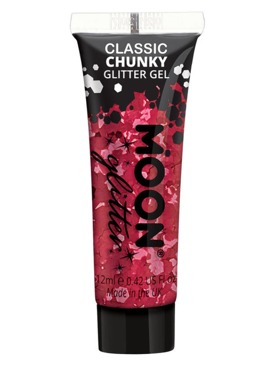 Moon Glitter Classic Chunky Glitter Gel Red