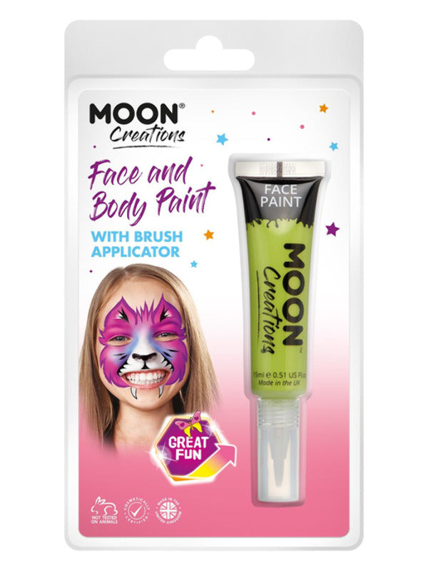 Adult Moon Creations Face  Body Paints Lime Green (2)