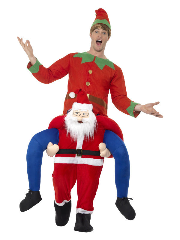 Piggyback Santa Costume Red