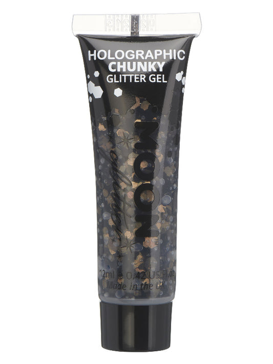 Moon Glitter Holographic Chunky Glitter Gel Black